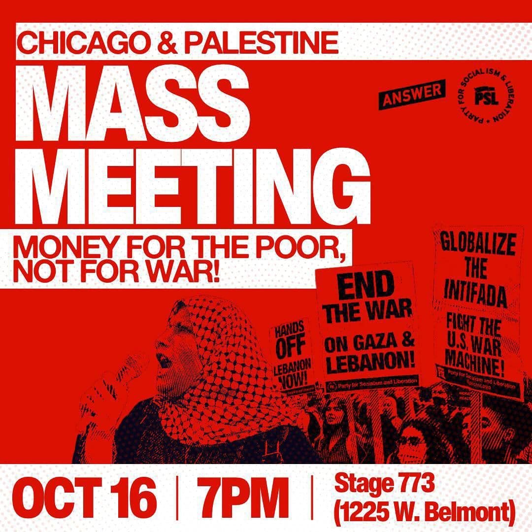 CHICAGO & PALESTINE MASS MEETING