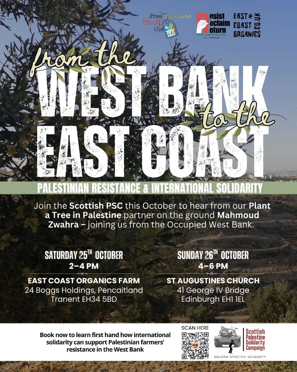 From the WEST BANK to the EAST COAST / Tranent