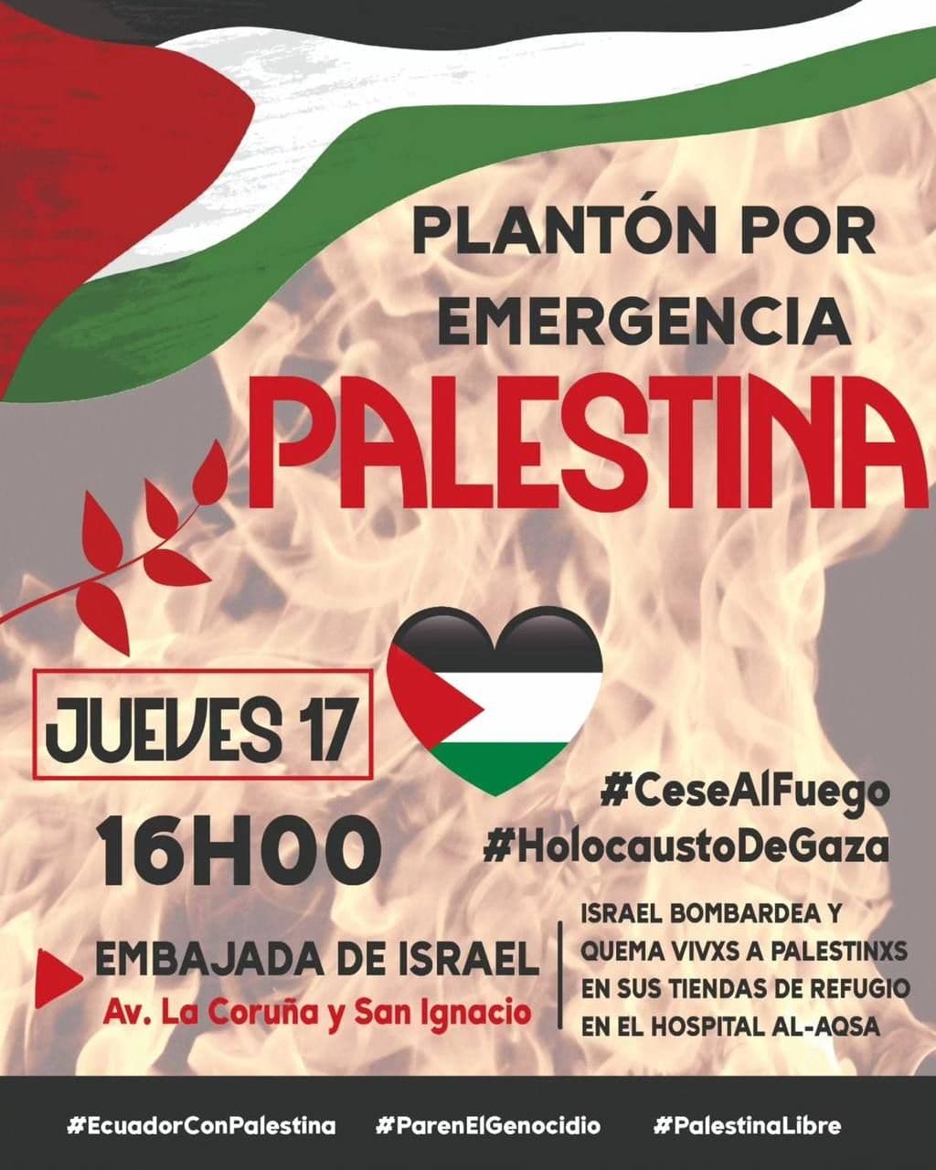 PLANTÓN POR EMERGENCIA PALESTINA