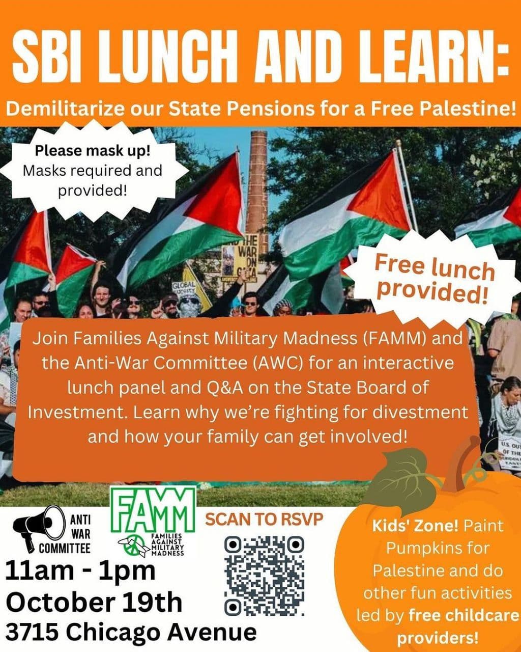 SBI LUNCH AND LEARN: Demilitarize our State Pensions for a Free Palestine!