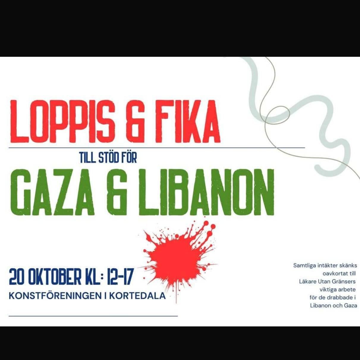 LOPPIS & FIKA TILL STÖD FÖR GAZA & LIBANON