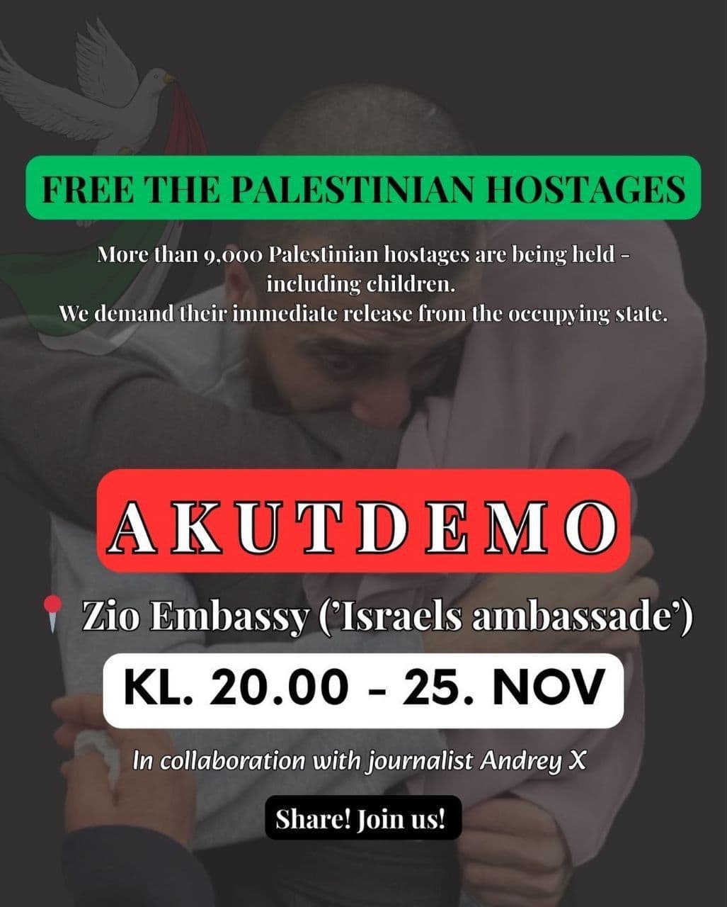 FREE THE PALESTINIAN HOSTAGES