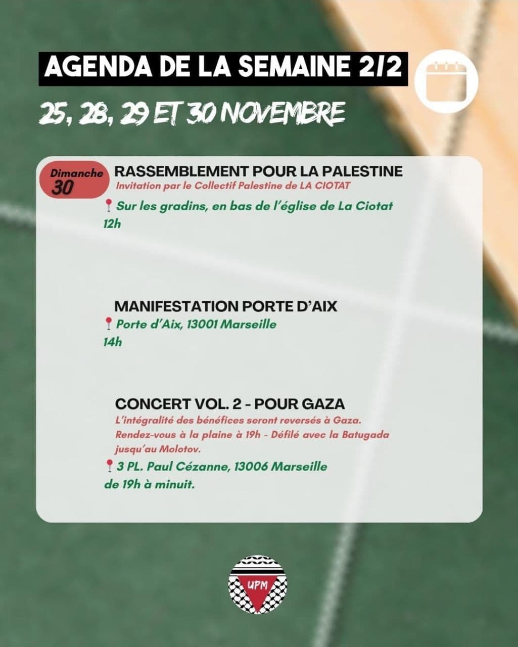 RASSEMBLEMENT POUR LA PALESTINE