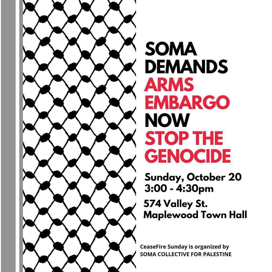 SOMA DEMANDS ARMS EMBARGO NOW STOP THE GENOCIDE