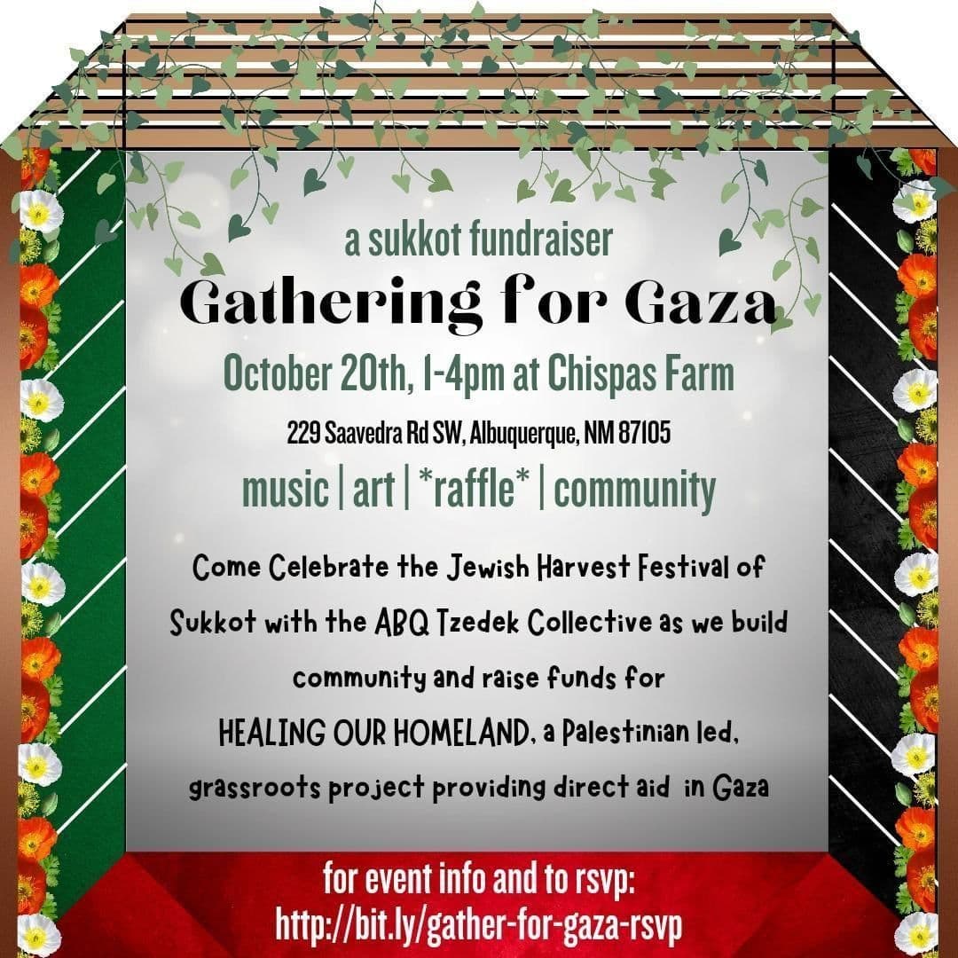 a sukkot fundraiser Gathering for Gaza