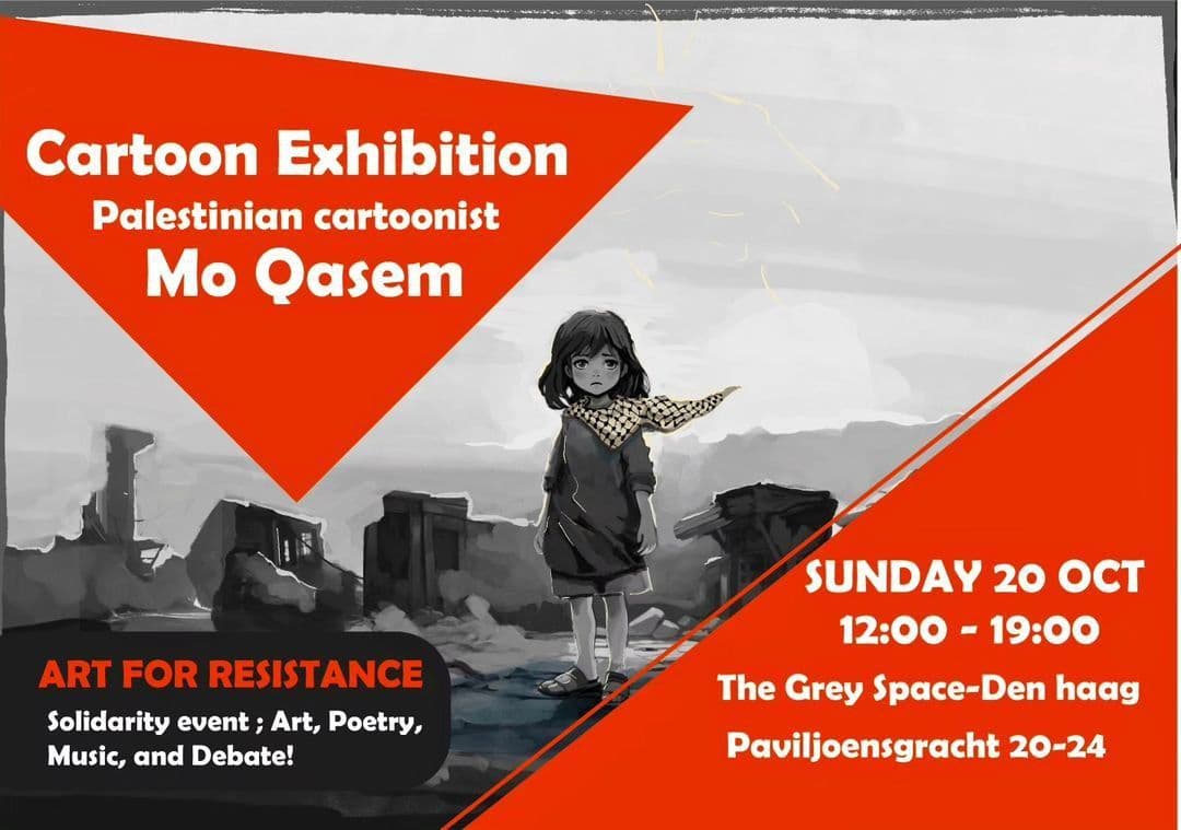 Cartoon Exhibition Palestinian cartoonist Mo Qasem