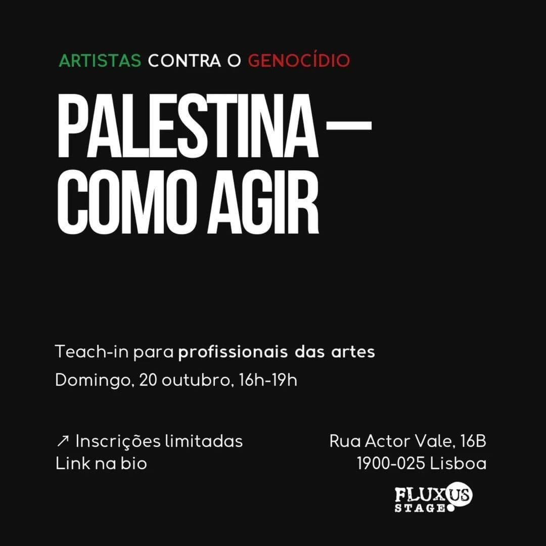 ARTISTAS CONTRA O GENOCÍDIO PALESTINA - COMO AGIR