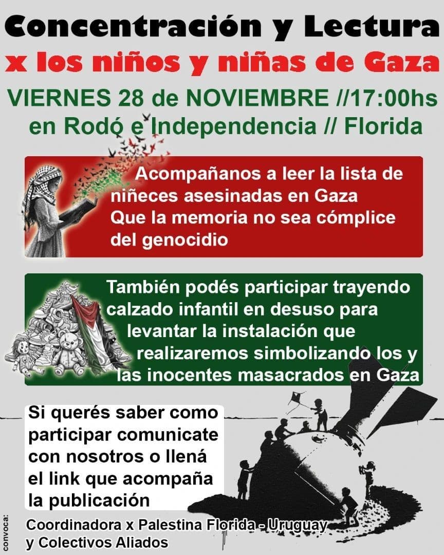 Concentración y Lectura x los niños y niñas de Gaza