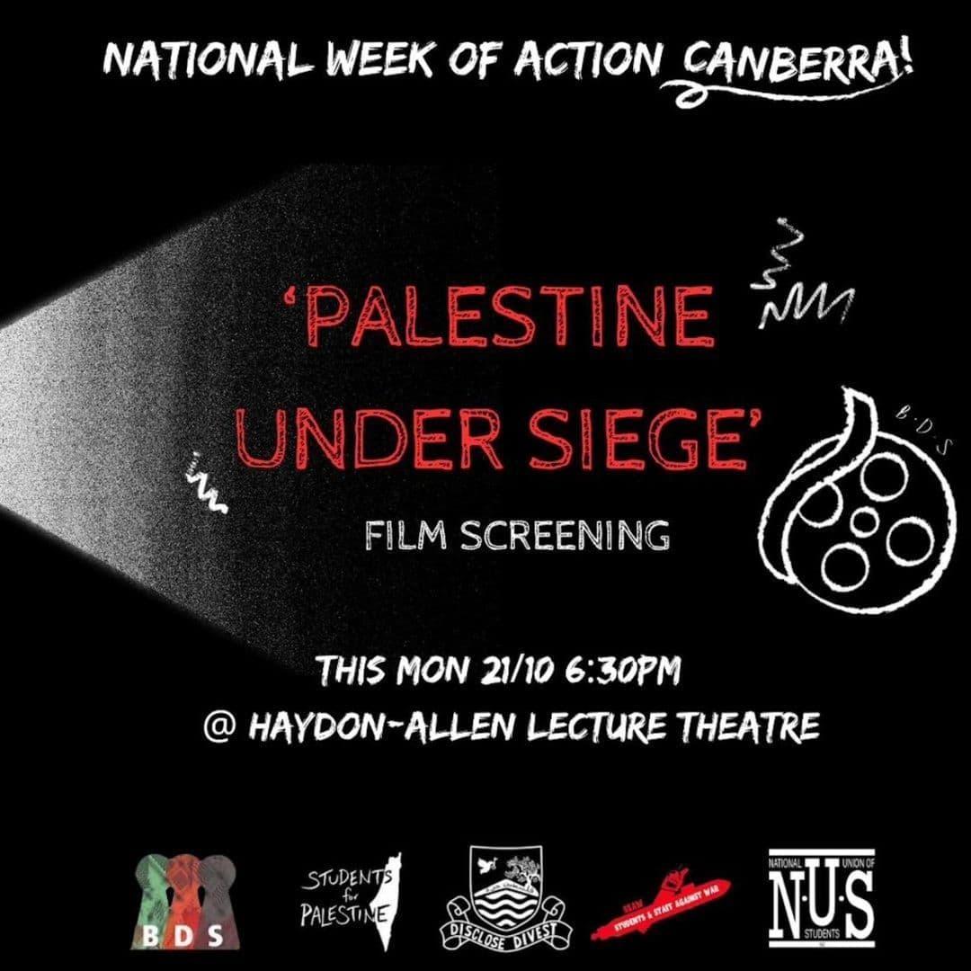 'PALESTINE UNDER SIEGE' FILM SCREENING