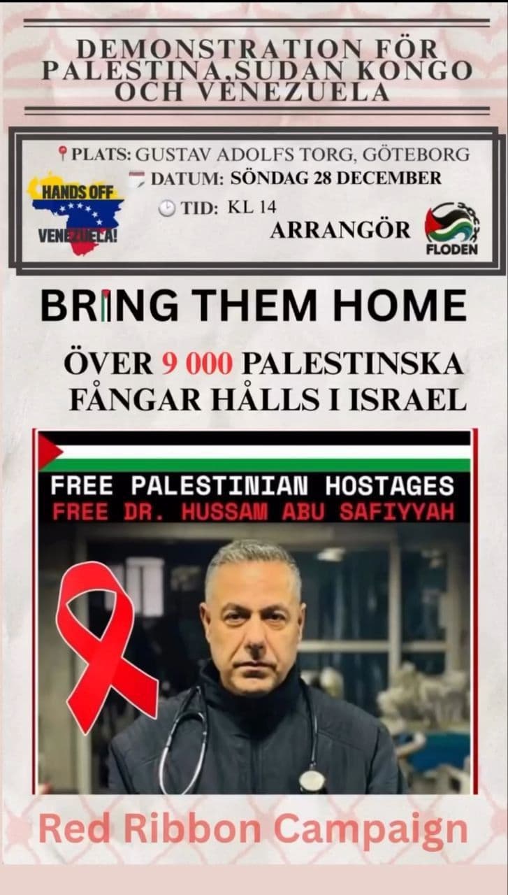DEMONSTRATION FÖR PALESTINA,SUDAN KONGO OCH VENEZUELA