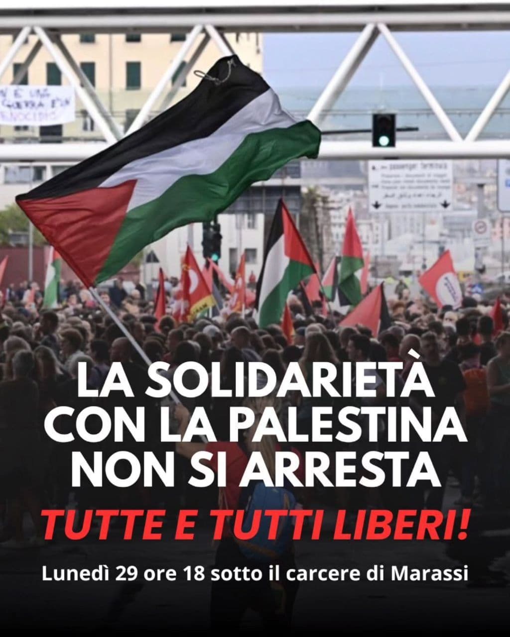 LA SOLIDARIETÀ CON LA PALESTINA NON SI ARRESTA