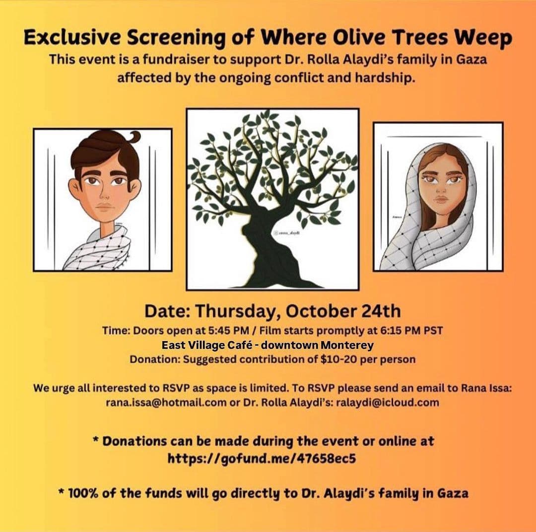 Exclusive Screening of Where Olive Trees Weep