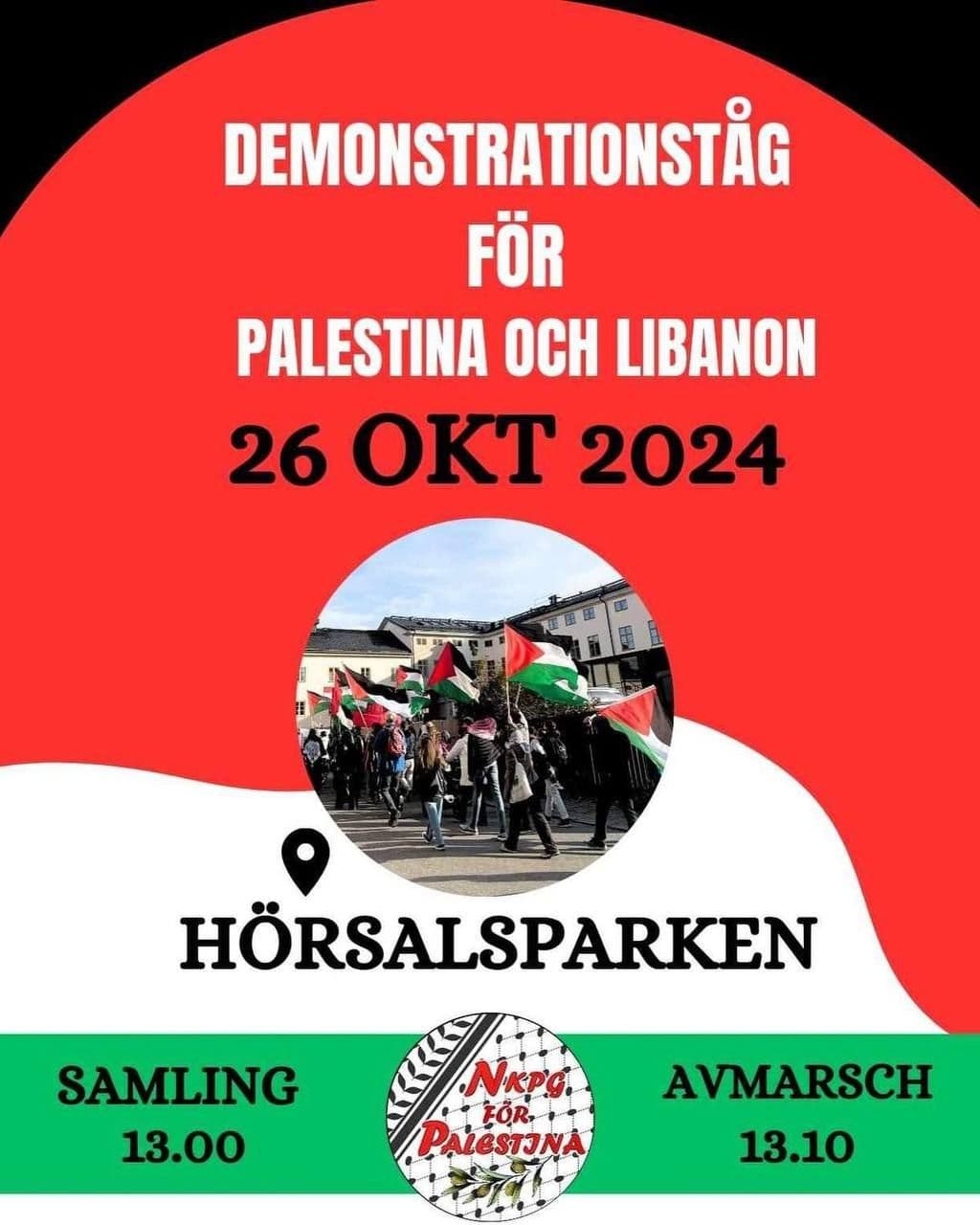 DEMONSTRATIONSTÄG FÖR PALESTINA OCH LIBANON