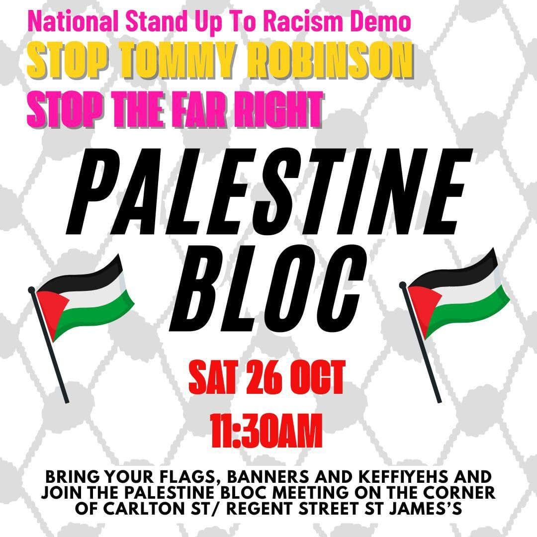 National Stand Up To Racism Demo STOP TOMMY ROBINSON STOP THE FAR RIGHT