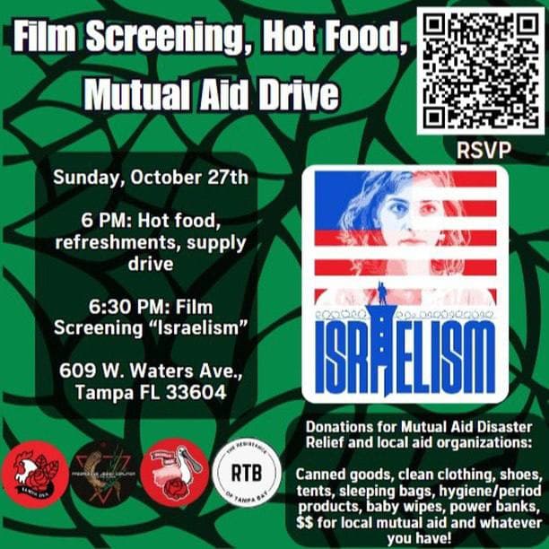 Film Screening, Hot Food, Mutual Aid Drive