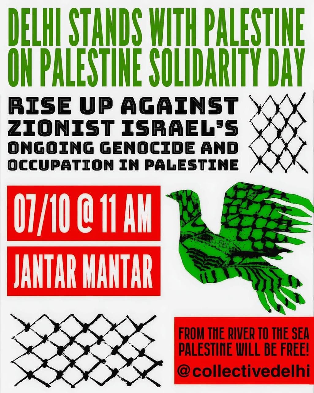 DELHI STANDS WITH PALESTINE ON PALESTINE SOLIDARITY DAY