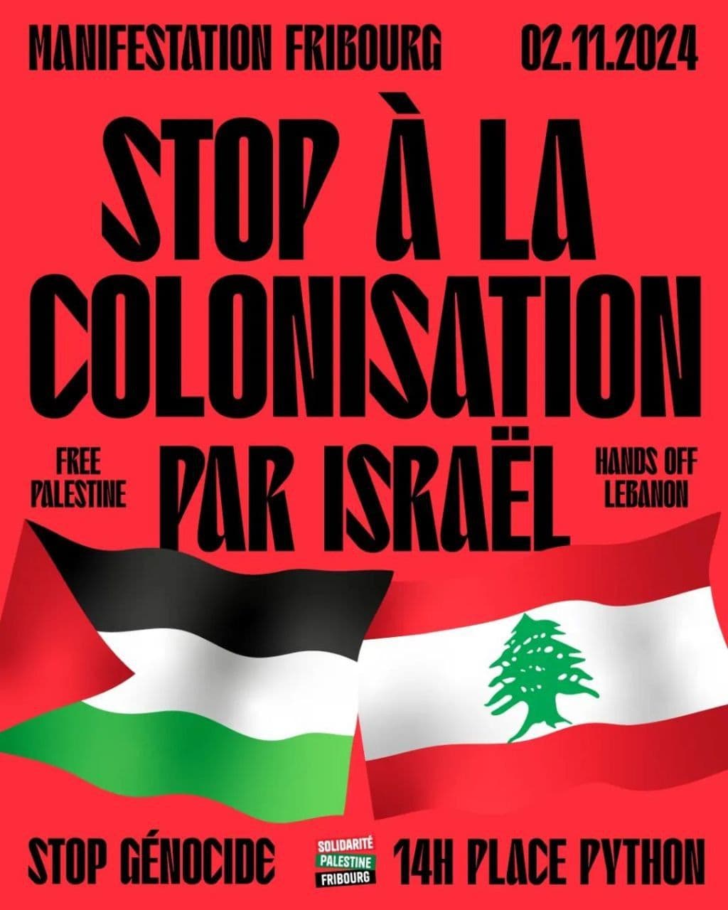 STOP À LA COLONISATION PAR ISRAEL