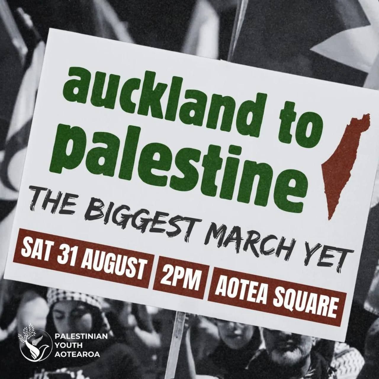 auckland to palestine