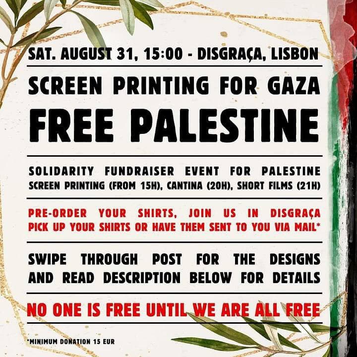 SCREEN PRINTING FOR GAZA FREE PALESTINE