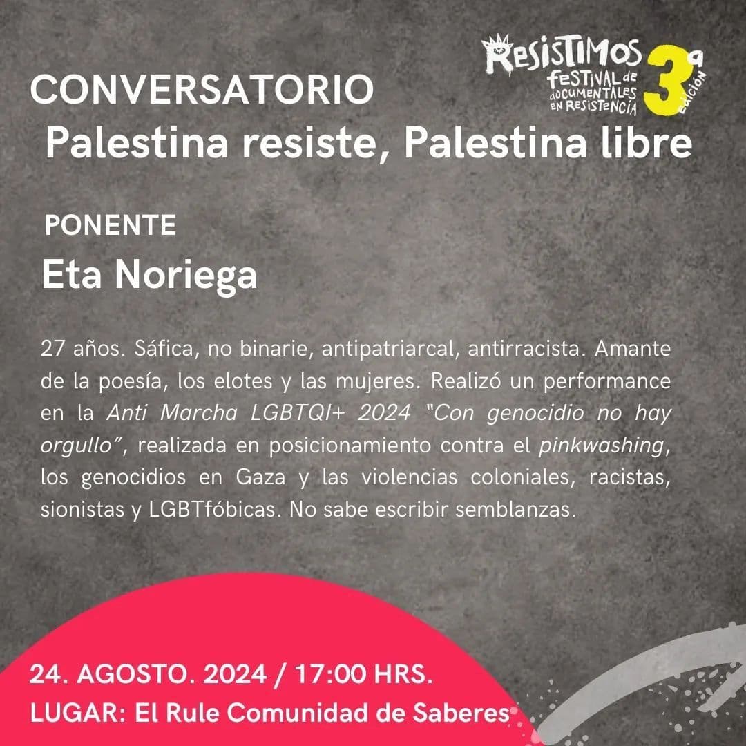 CONVERSATORIO Palestina resiste, Palestina libre