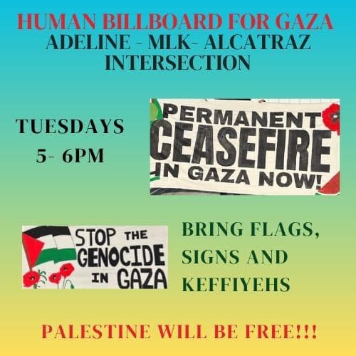 HUMAN BILLBOARD FOR GAZA