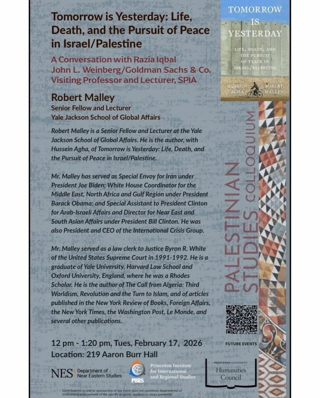 Tomorrow is Yesterday: Life, Death, and the Pursuit of Peace in Israel/Palestine