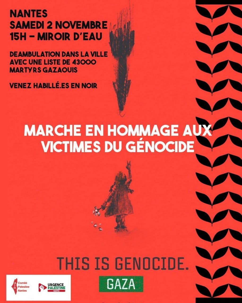 MARCHE EN HOMMAGE AUX VICTIMES DU GÉNOCIDE