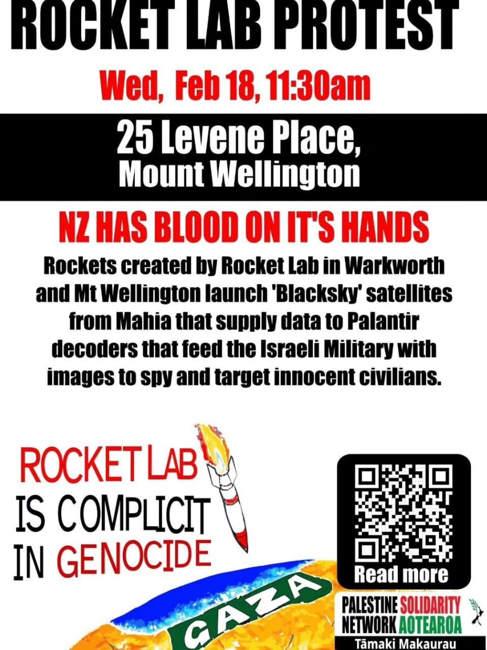 ROCKET LAB PROTEST
