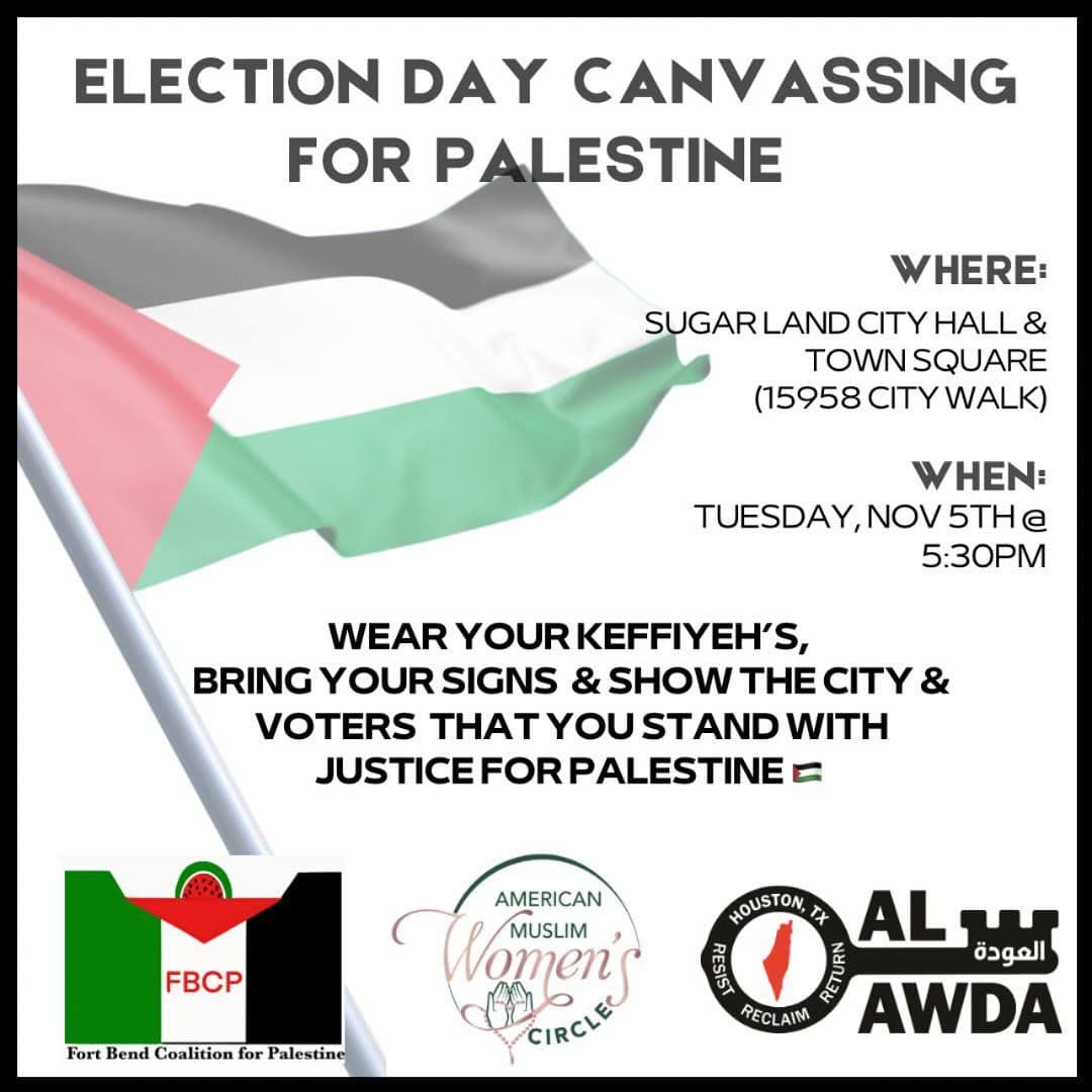 ELECTION DAY CANVASSING FOR PALESTINE