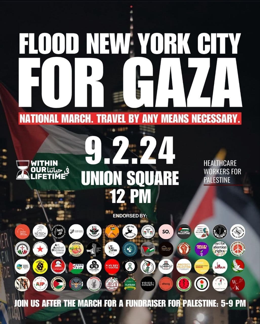 FLOOD NEW YORK CITY FOR GAZA