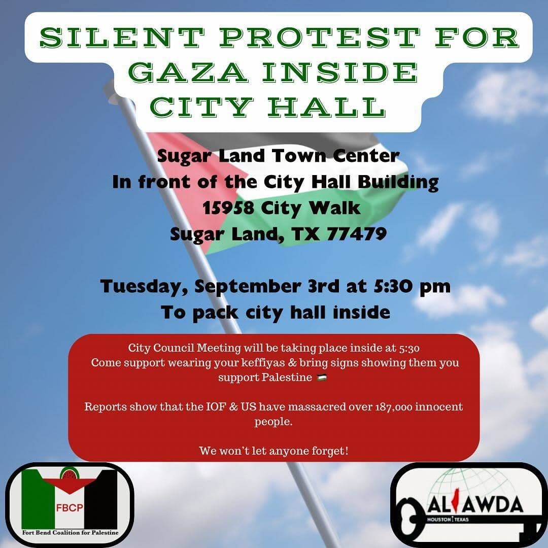 SILENT PROTEST FOR GAZA INSIDE CITY HALL