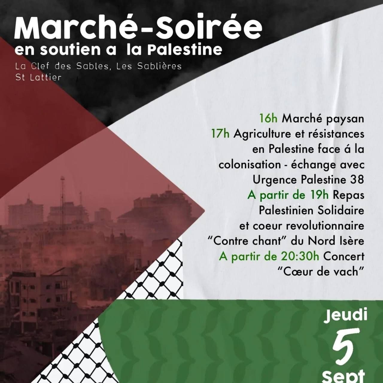 Marché-Soirée en soutien a la Palestine