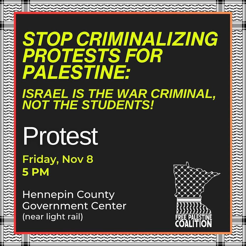 STOP CRIMINALIZING PROTESTS FOR PALESTINE: