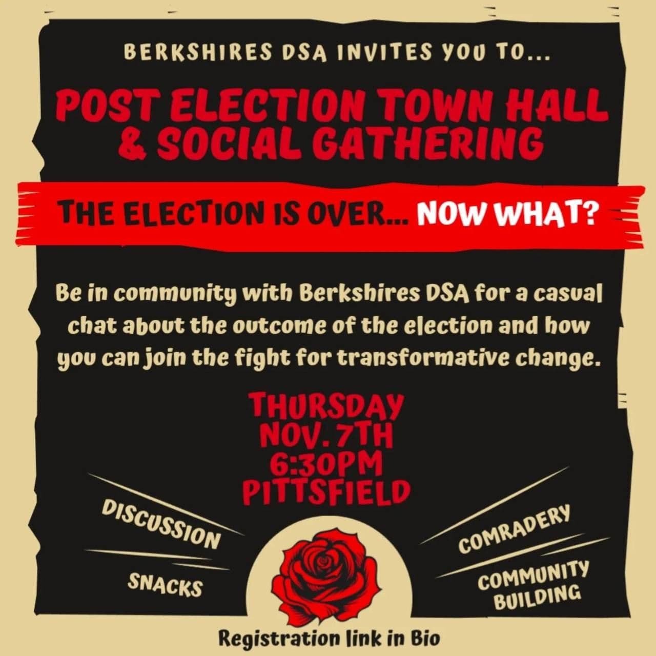 POST ELECTION TOWN HALL & SOCIAL GATHERING