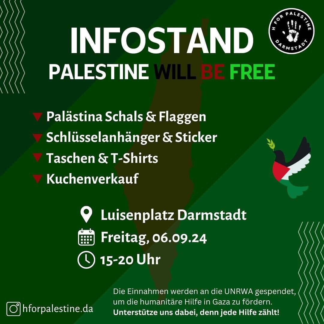 INFOSTAND PALESTINE WILL BE FREE