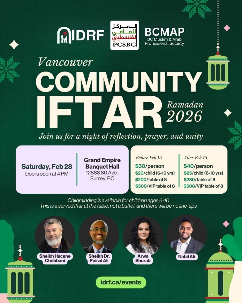 COMMUNITY IFTAR (Vancouver)