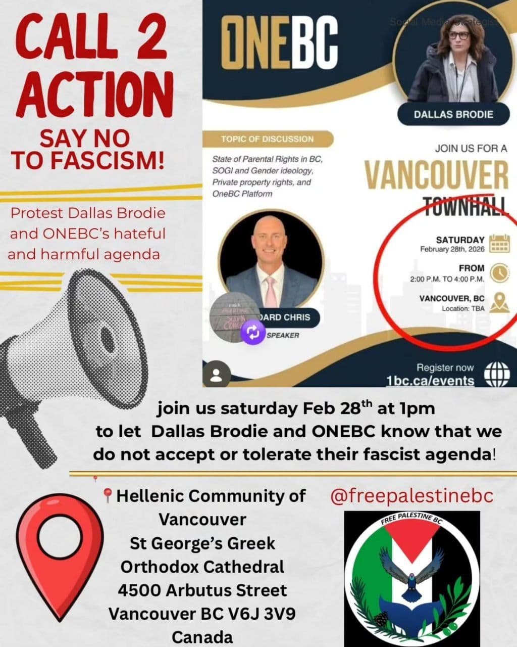 CALL 2 ACTION SAY NO TO FASCISM!