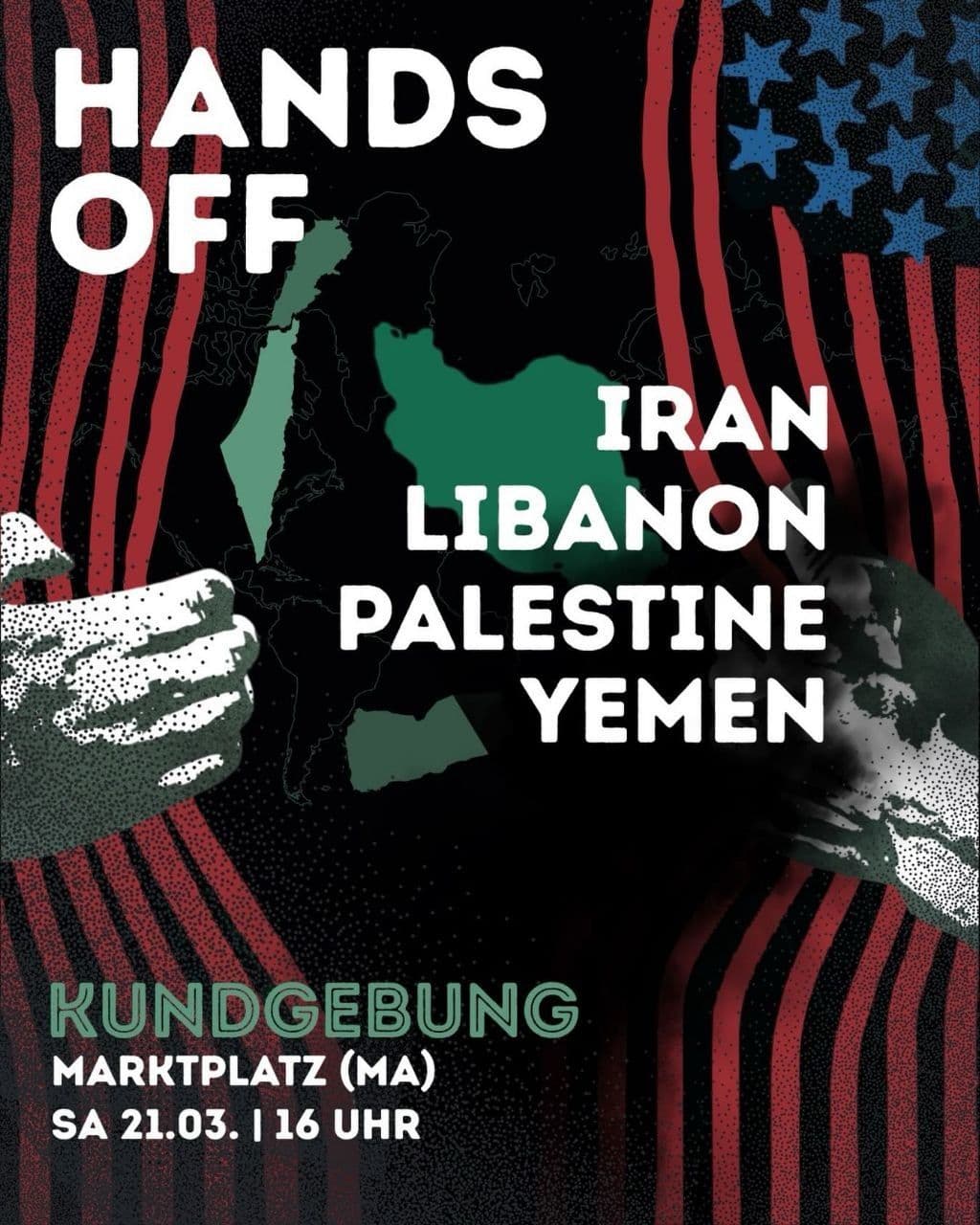 HANDS OFF IRAN LIBANON PALESTINE YEMEN