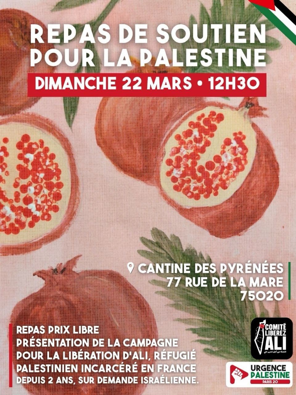 REPAS DE SOUTIEN POUR LA PALESTINE