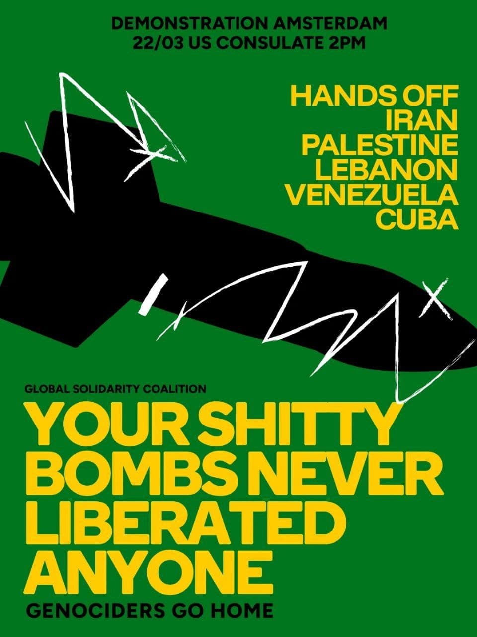 YOUR SHITTY BOMBS NEVER LIBERATED ANYONE