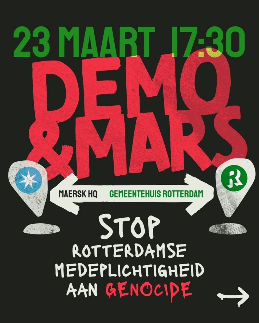 DEMO: STOP MAERSK! STOP MEDEPLICHTIGHEID!