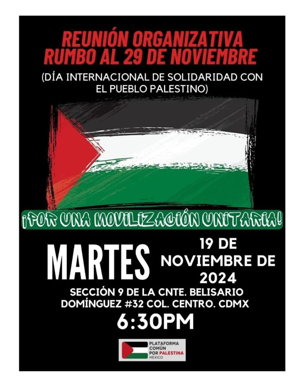 iPOR UNA MOVILIZACIÓN UNITARiA!