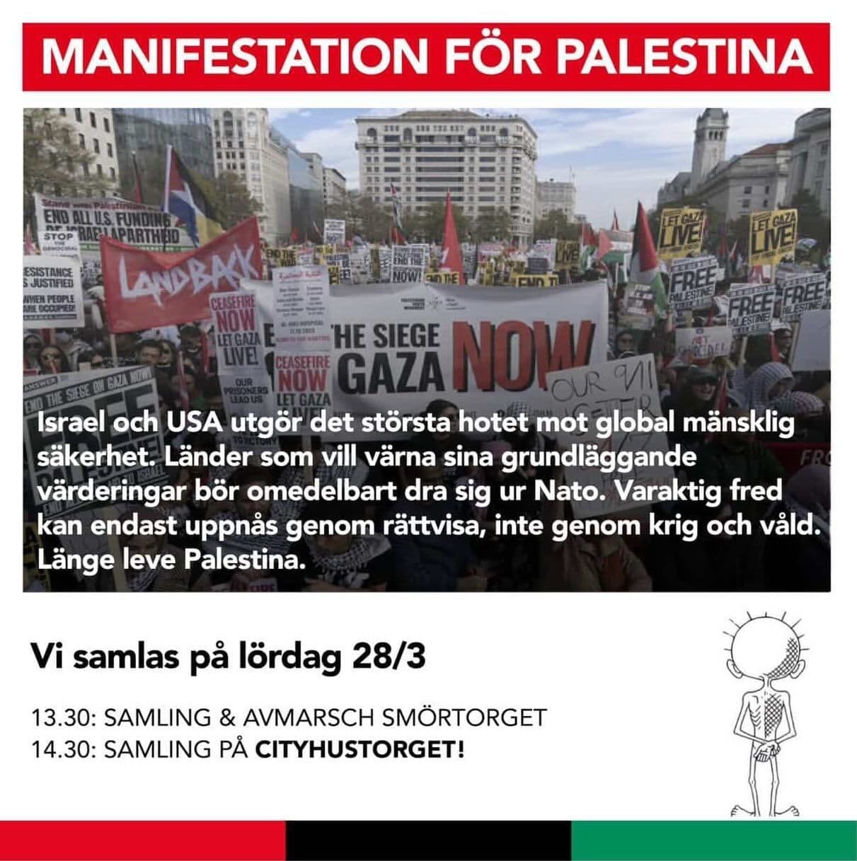 MANIFESTATION FÖR PALESTINA