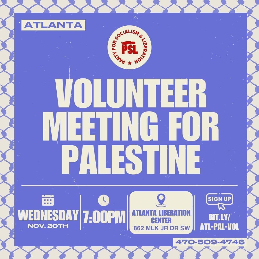 VOLUNTEER MEETING FOR PALESTINE