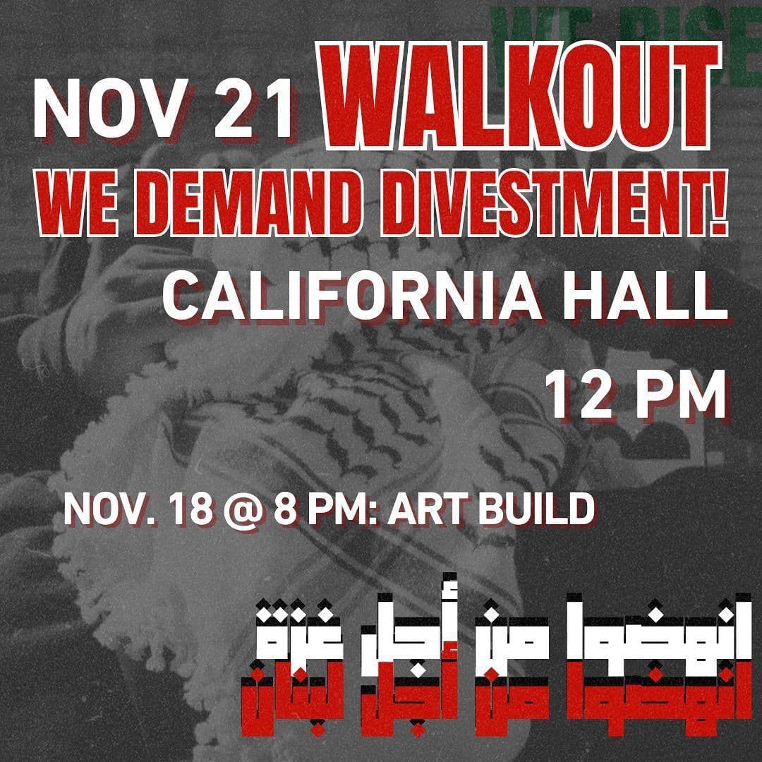 WALKOUT WE DEMAND DIVESTMENT!