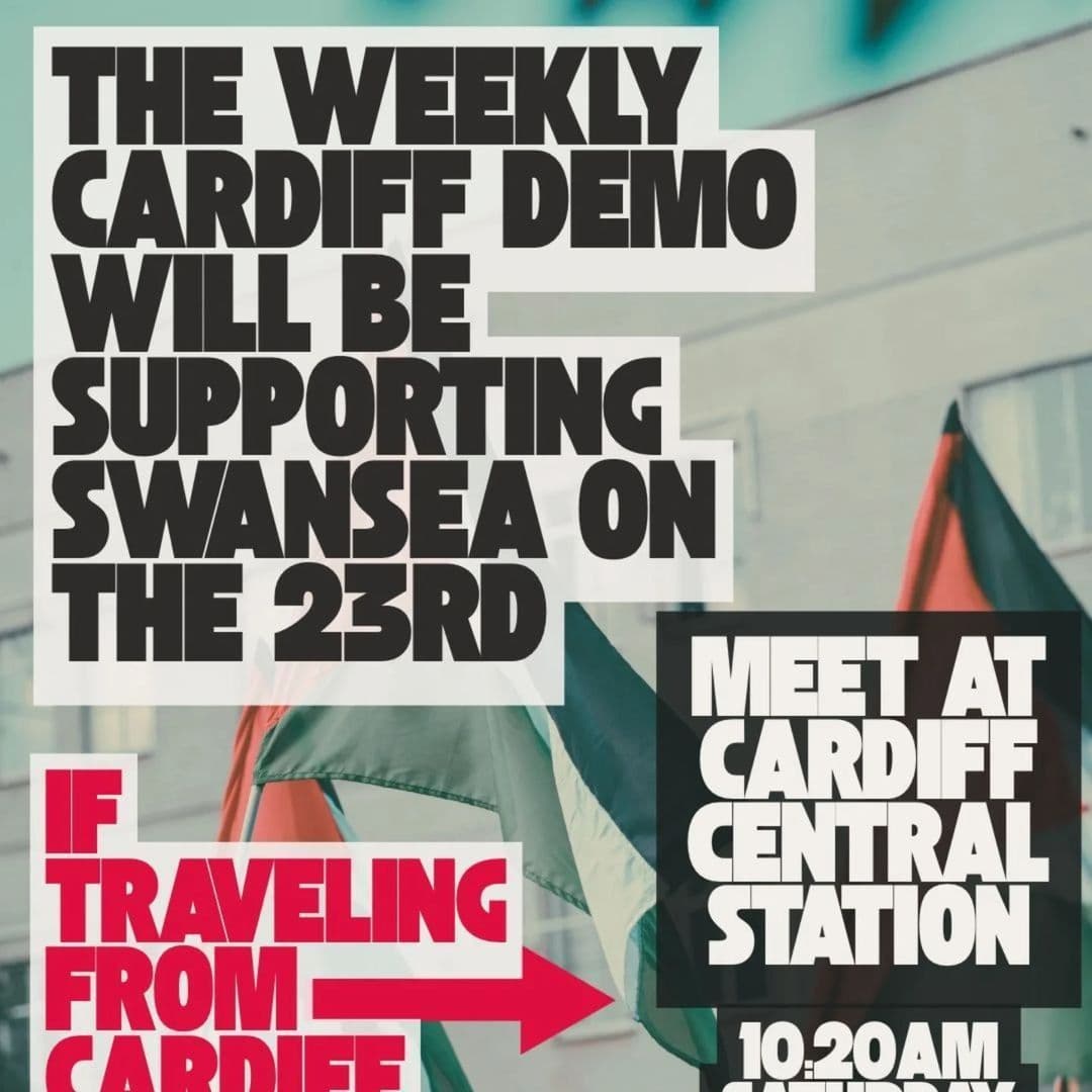 THE WEEKLY CARDIFF DEMO WILL BEI SUPPORTING SWANSEA ON THE 23RD