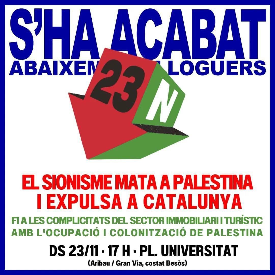 EL SIONISME MATA A PALESTINA I EXPULSA A CATALUNYA