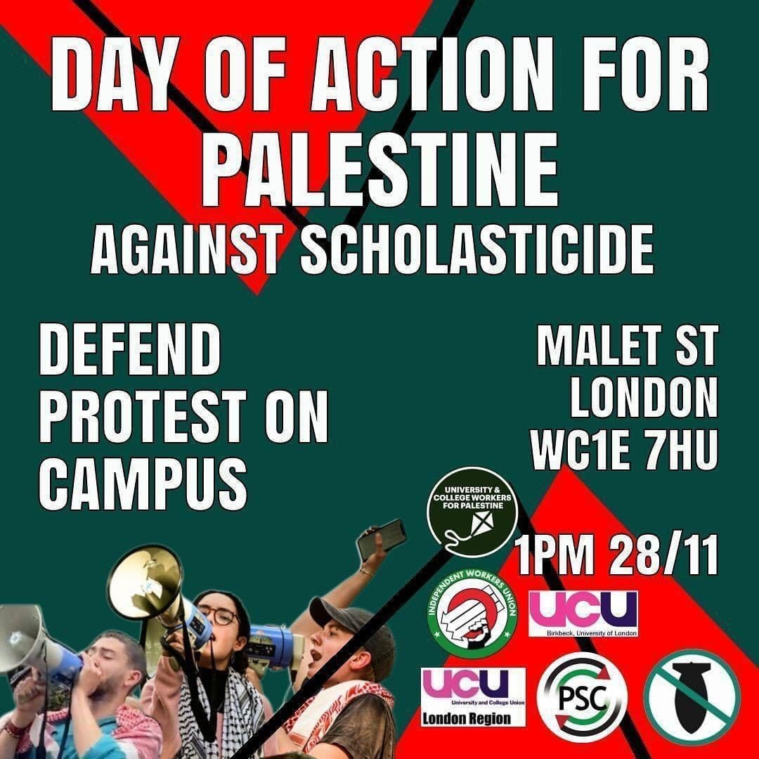DAY OF ACTION FOR PALESTINE AGAINST SCHOLASTICIDE