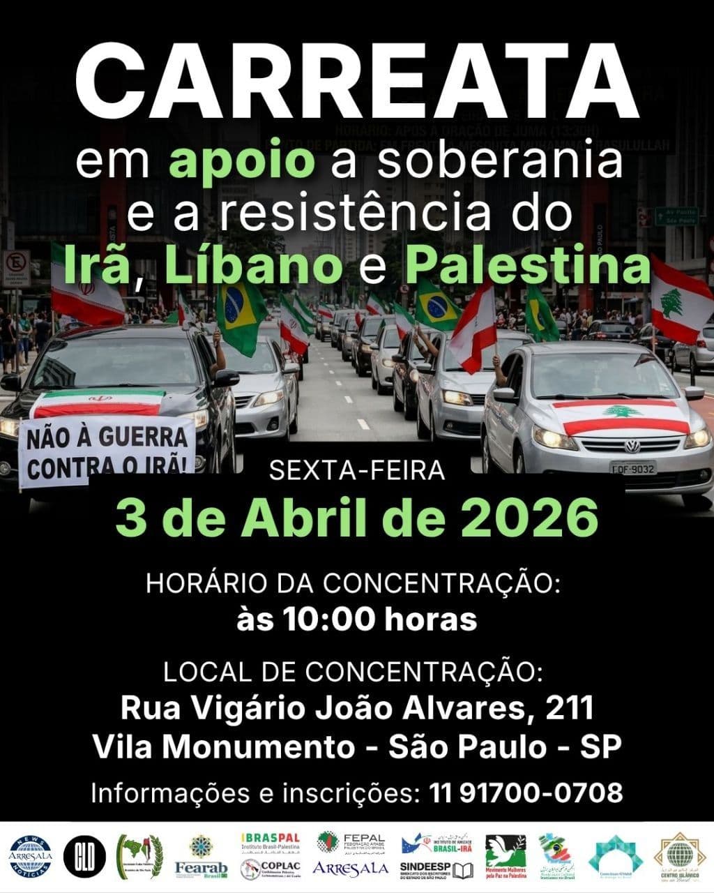 Carreata em apoio à soberania e resistência! 