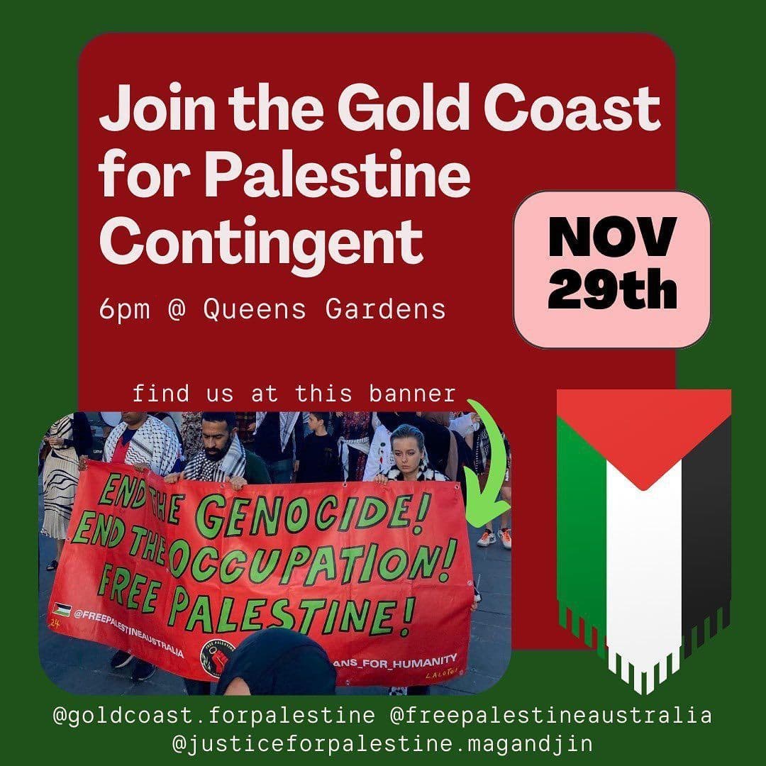 Join the Gold Coast for Palestine Contingent